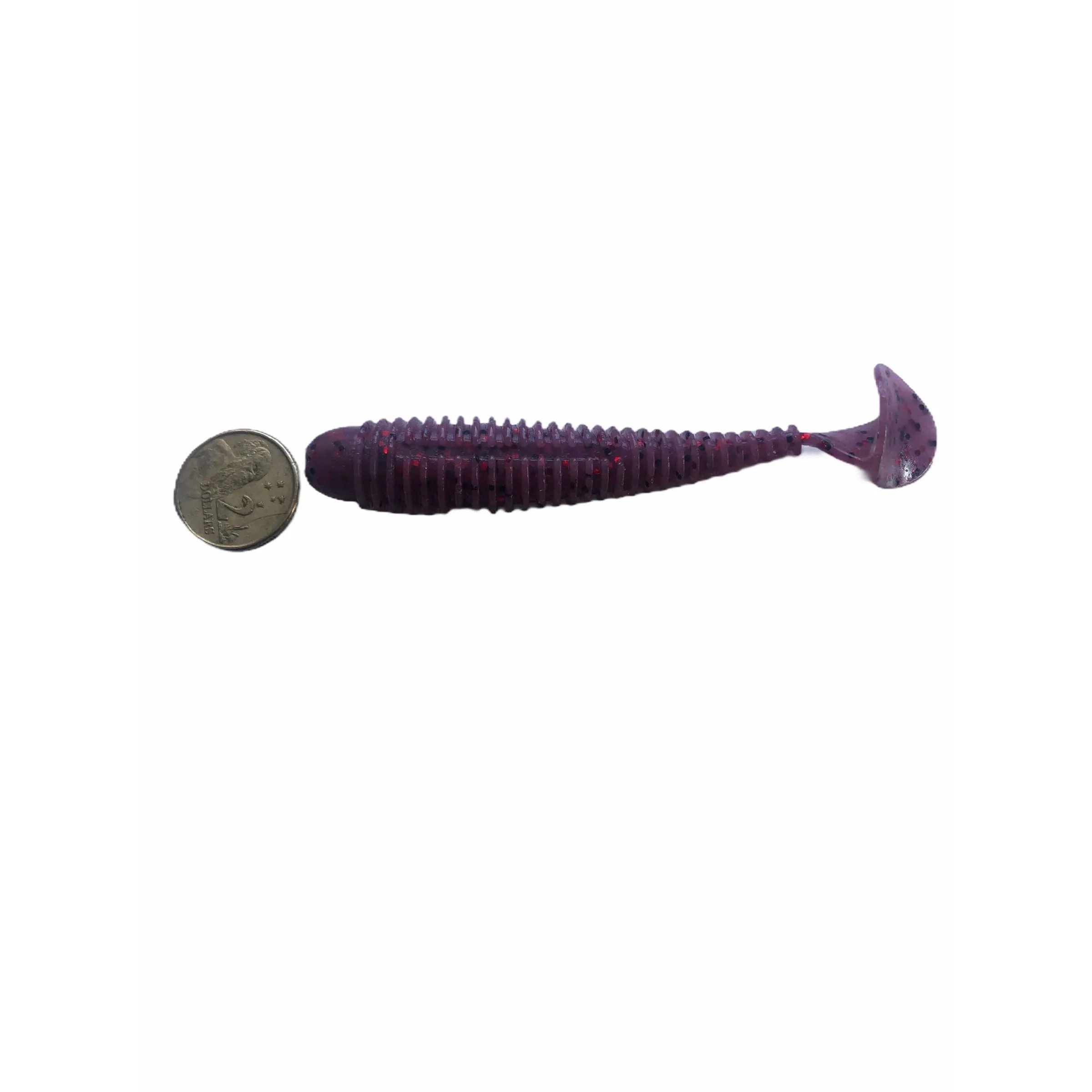10 Packs Of Soft Plastic Paddle Tail Grub 3.8" 9.5CM Fishing Lures