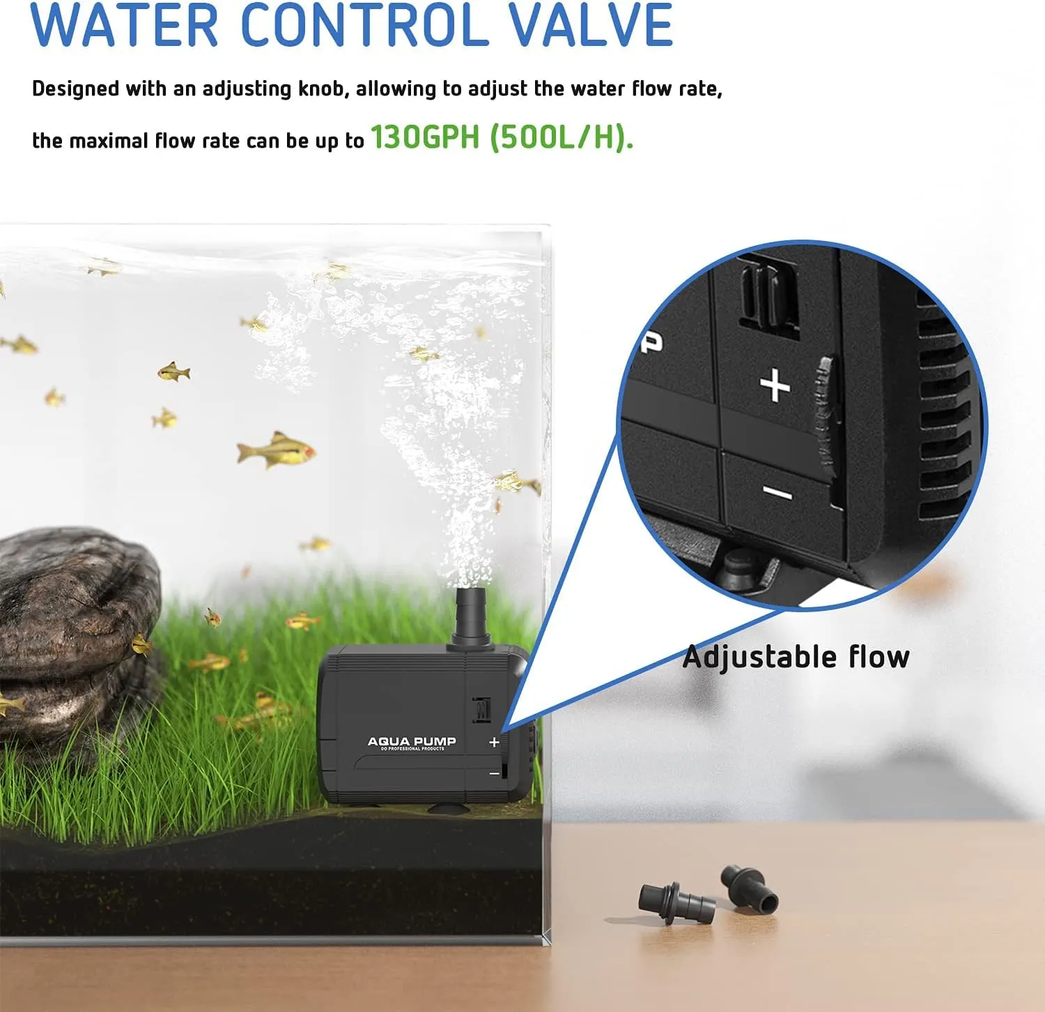 1056GPH Submersible Water Fountain Pump, (4000L/H, 85W) Quick Water Change Aquar