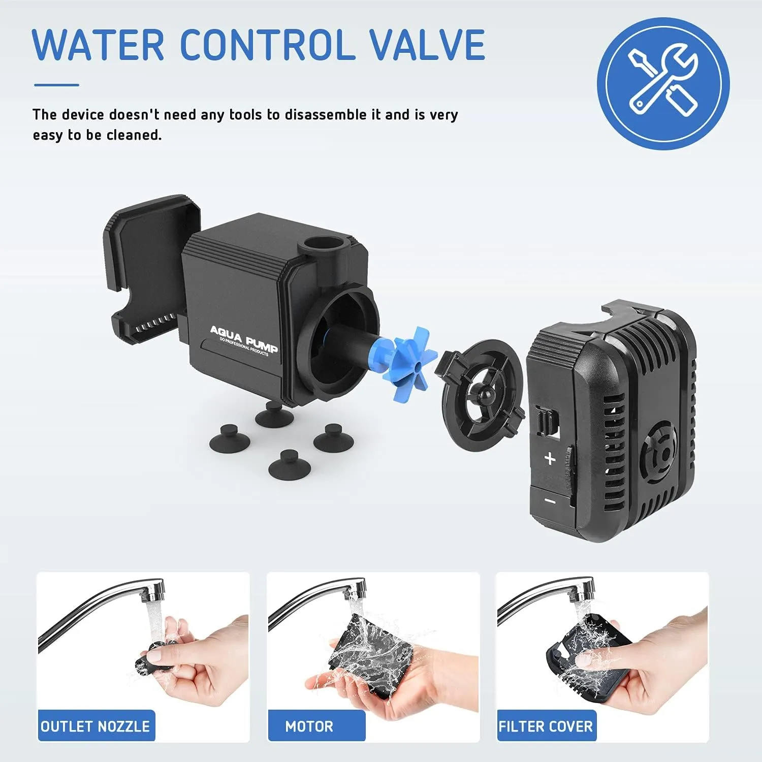 1056GPH Submersible Water Fountain Pump, (4000L/H, 85W) Quick Water Change Aquar
