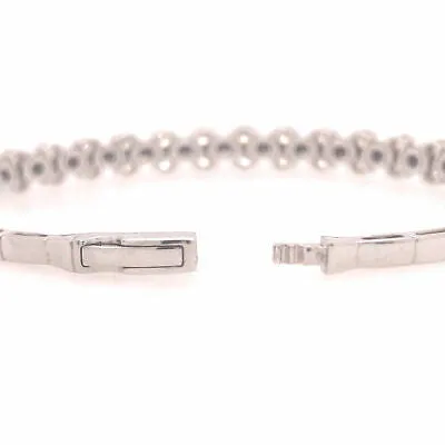 14K Flexible Diamond Bangle White Gold