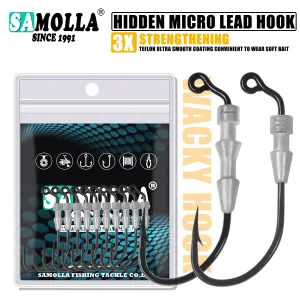 5pcs Fishing Weighted Worm Hooks For Soft Plastics Lures, Jig Head Hooks Barbed