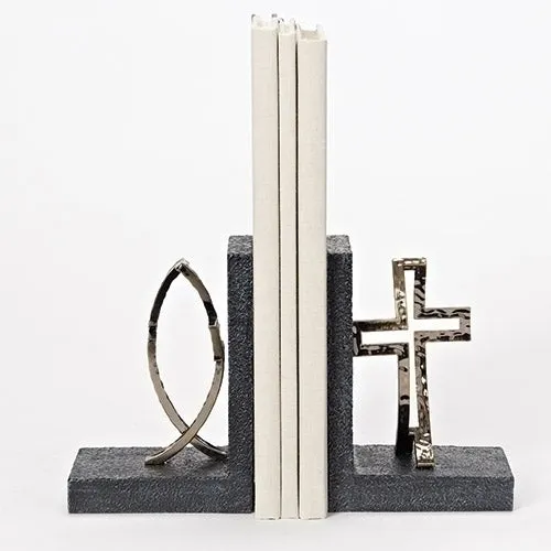 6.25"H 2 PC SET Bookends Crossfish