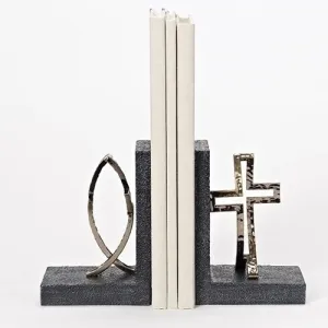 6.25"H 2 PC SET Bookends Crossfish