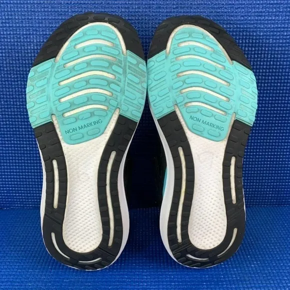 ADIDAS EQ21 RUN Kids-Girls Size 4.5 Black White Running Shoes H01872