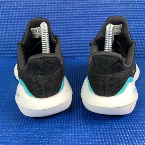 ADIDAS EQ21 RUN Kids-Girls Size 4.5 Black White Running Shoes H01872