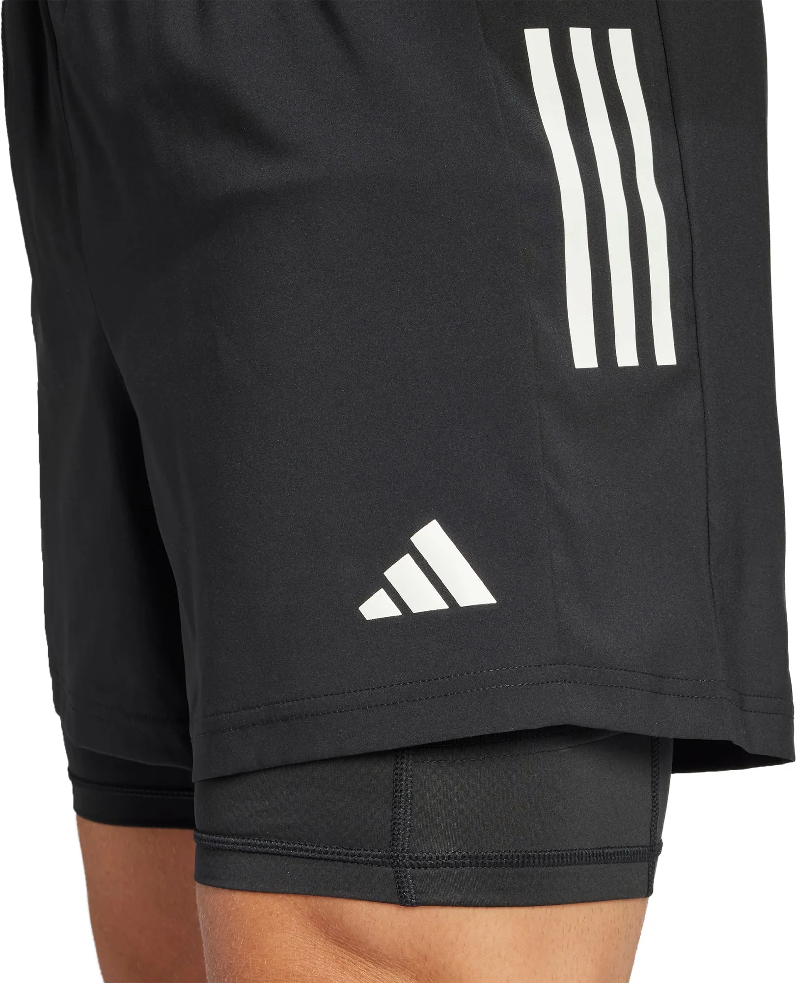 adidas Own The Run ClimaCool 2 In 1 Mens Running Shorts - Black
