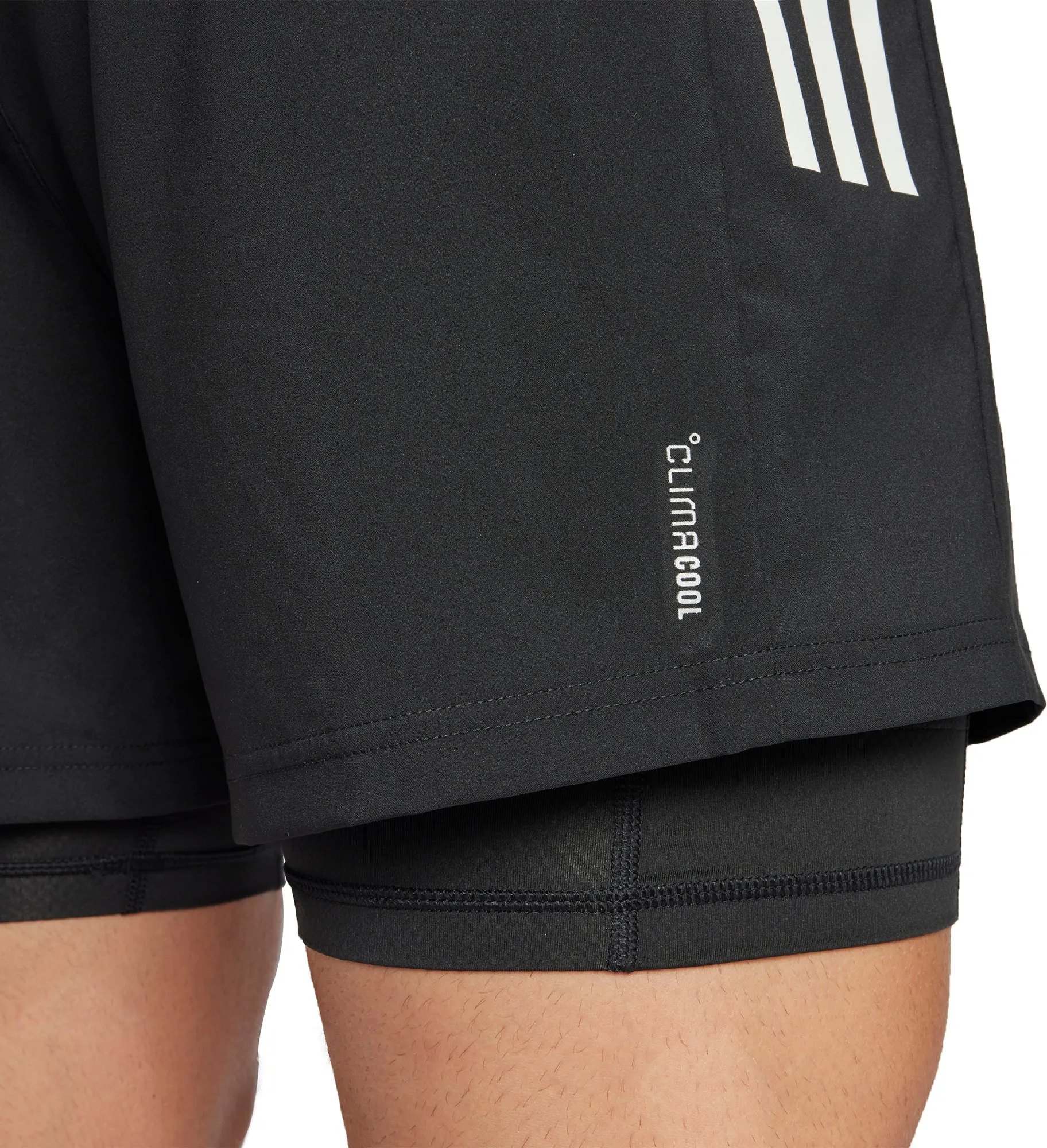 adidas Own The Run ClimaCool 2 In 1 Mens Running Shorts - Black