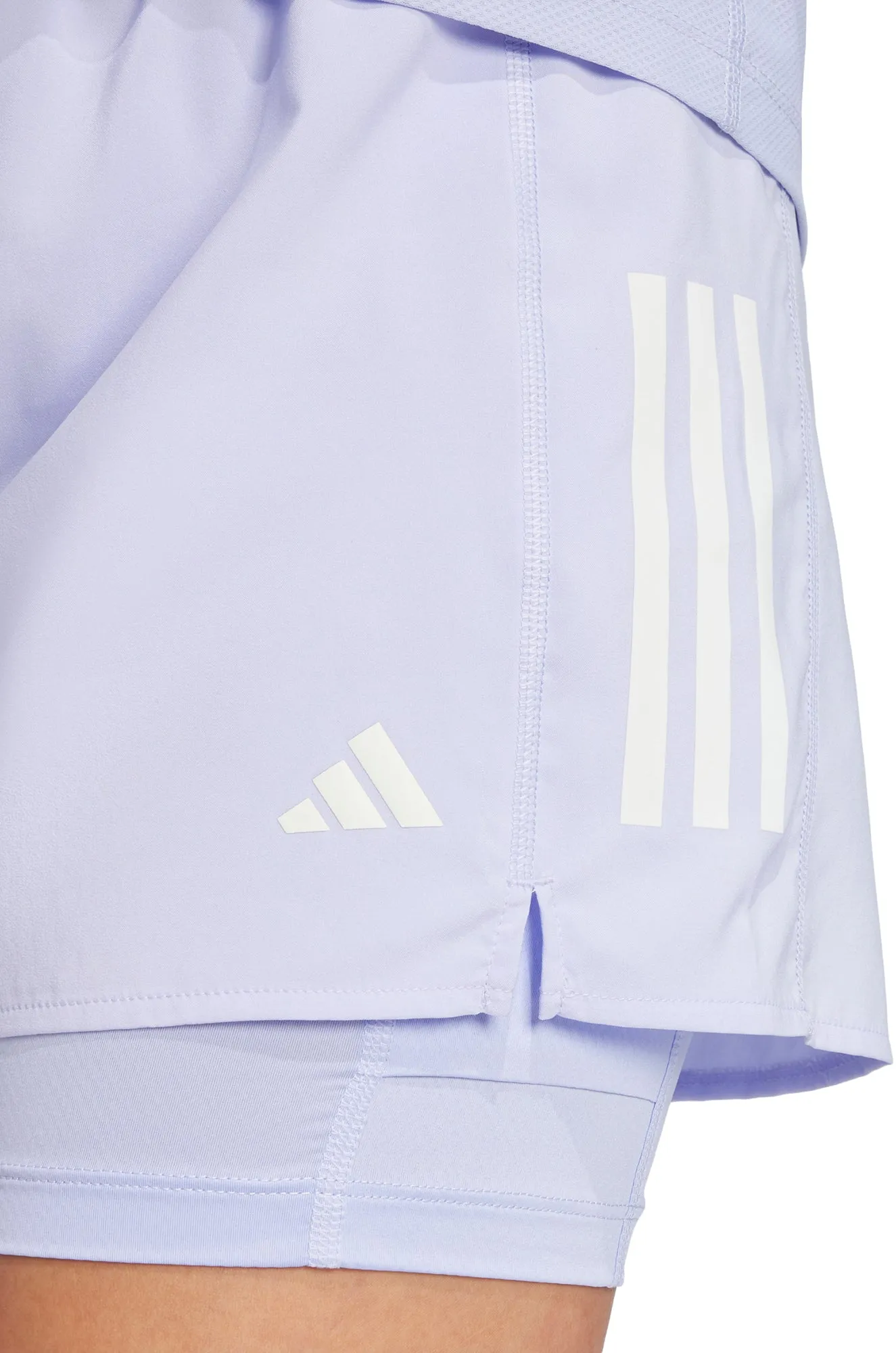 adidas Own The Run ClimaCool 2 In 1 Womens Running Shorts - Purple