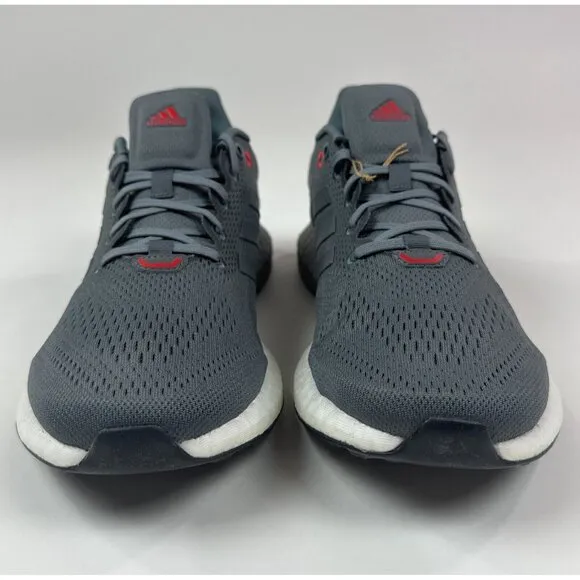 adidas Pureboost 21 Mens 10 Gray White Low Running Shoes Sneakers Boost GZ1530