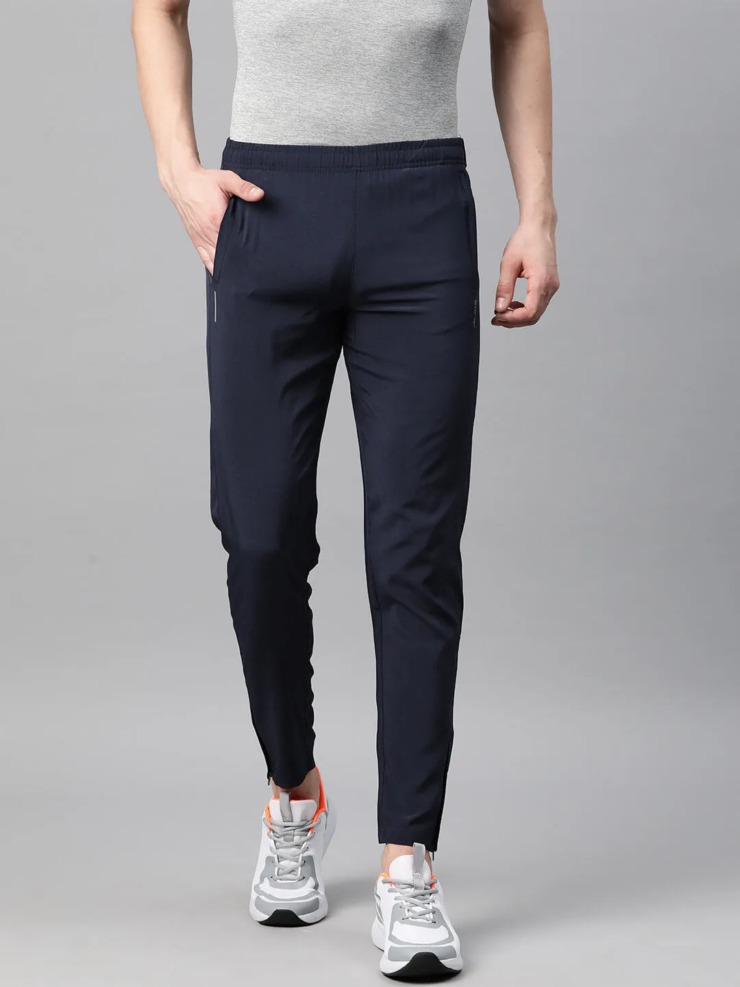 Alcis Men Dry Tech Slim Fit Sports Track Pants with Reflective Detail
