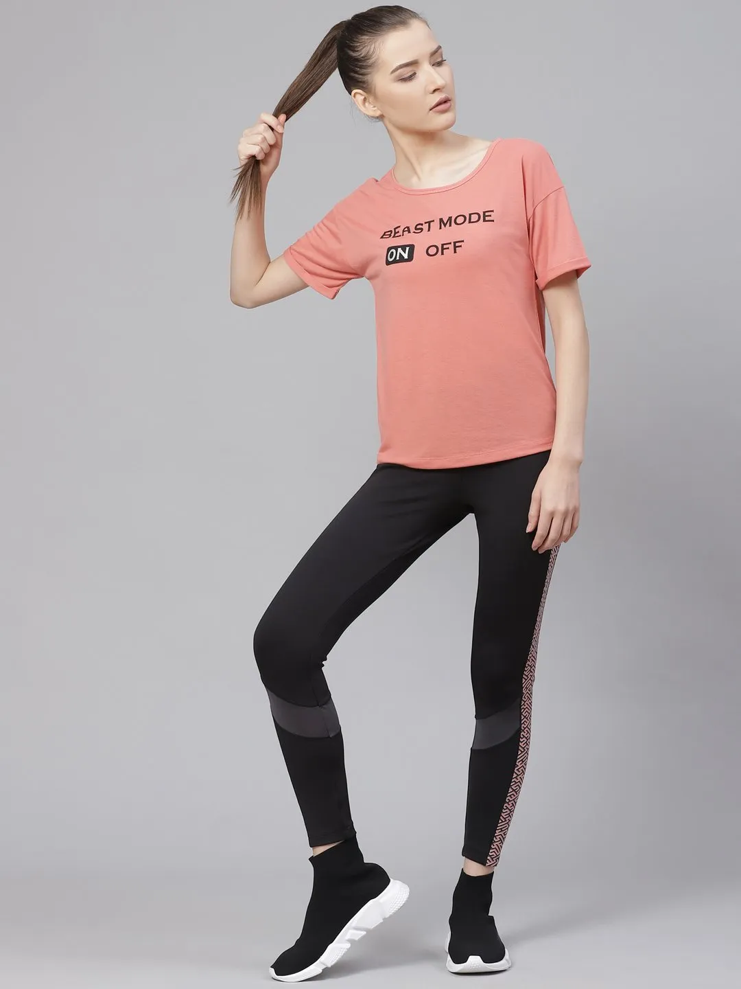 Alcis Women Black Anti-Viral Training Cropped Tights