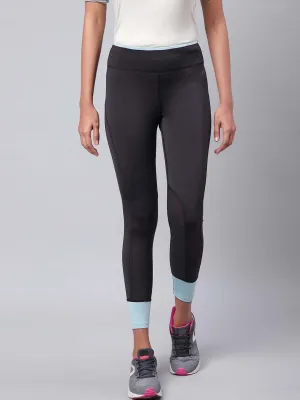 Alcis Women Black Solid Training Tights