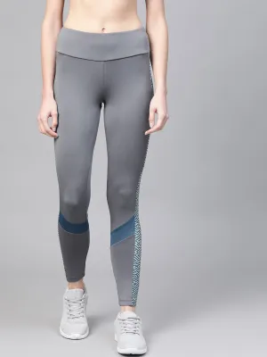 Alcis Women Grey Solid Anti-Viral Training Tights