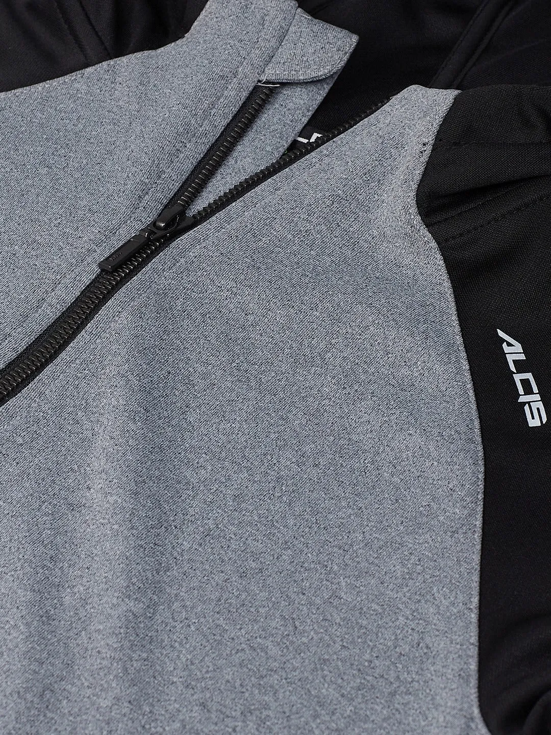 Alcis Women Grey Solid Hooded Pullover Sweatshirt