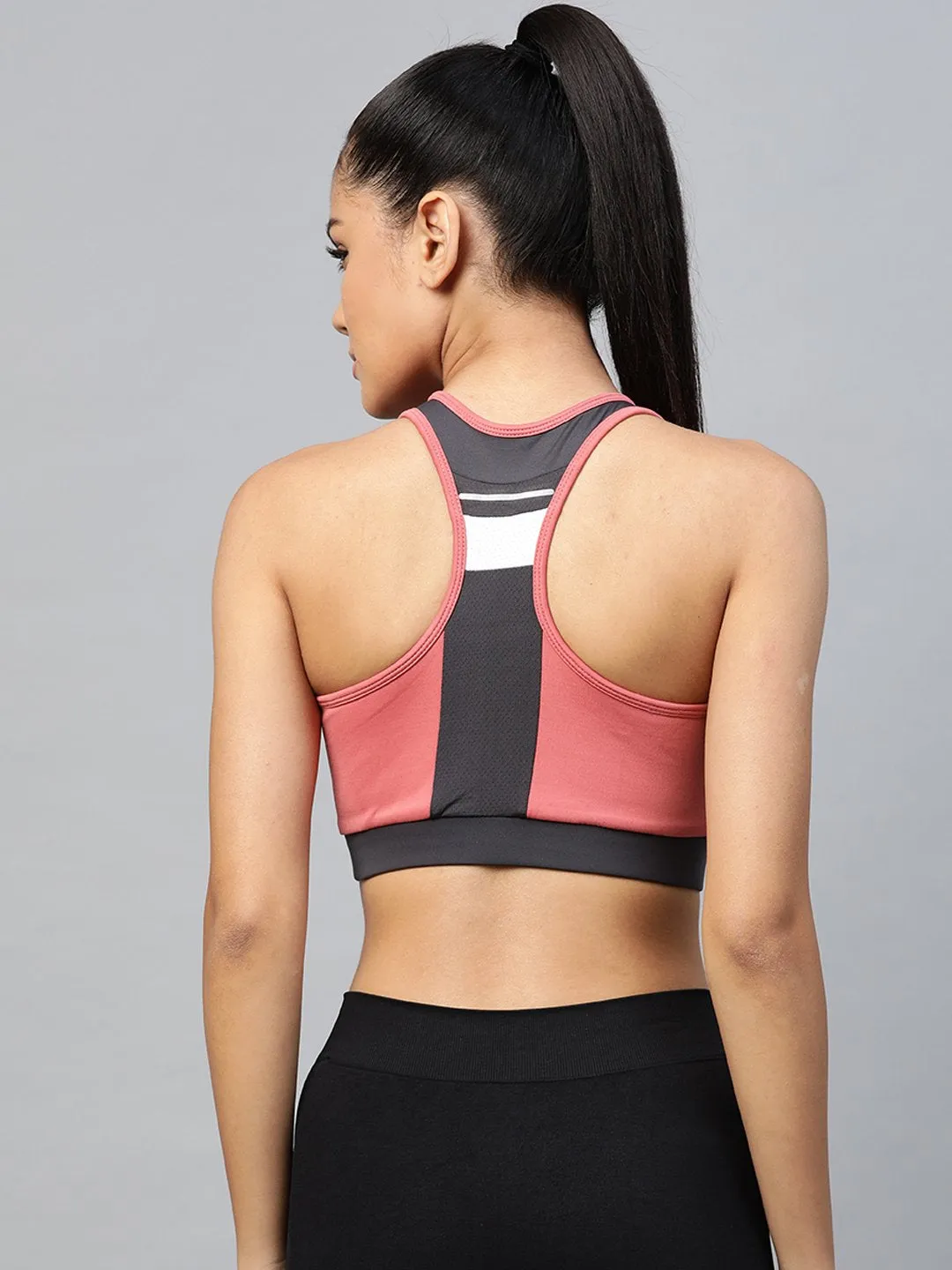 Alcis Women Pink Full Coverage Lightly Padded Workout Bra