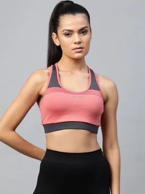 Alcis Women Pink Full Coverage Lightly Padded Workout Bra