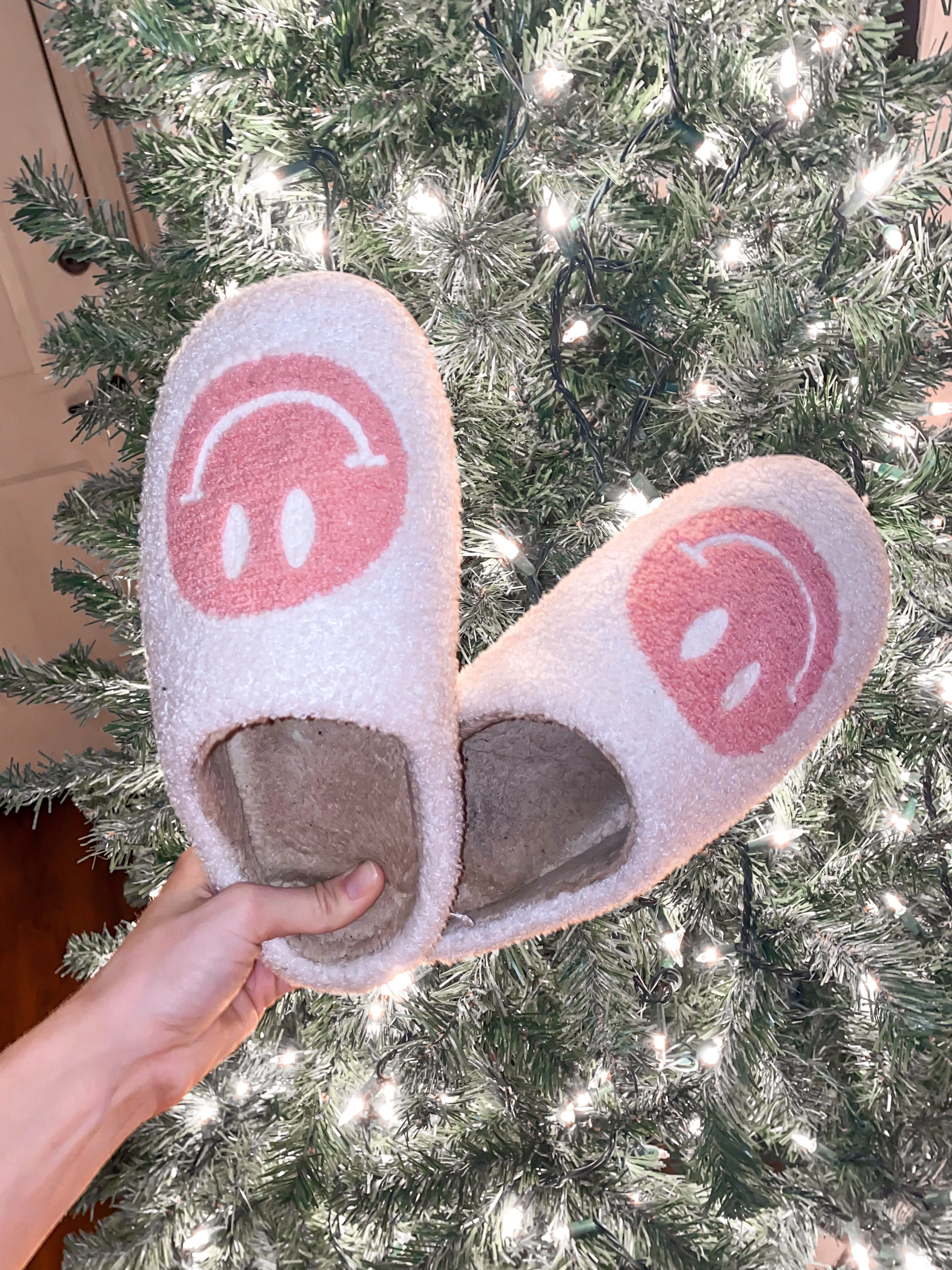 All The Rave Smiley Slippers