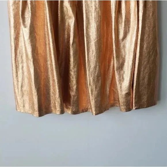 Anthropologie Moulinette Soeurs Copper Metallic Skirt size XS NEW!!!