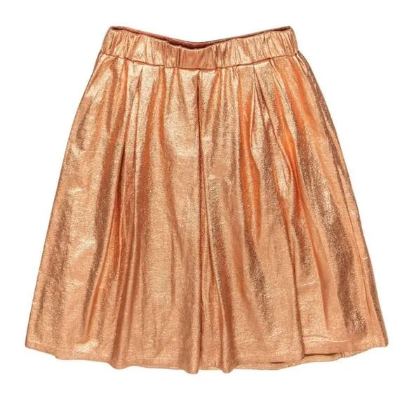 Anthropologie Moulinette Soeurs Copper Metallic Skirt size XS NEW!!!