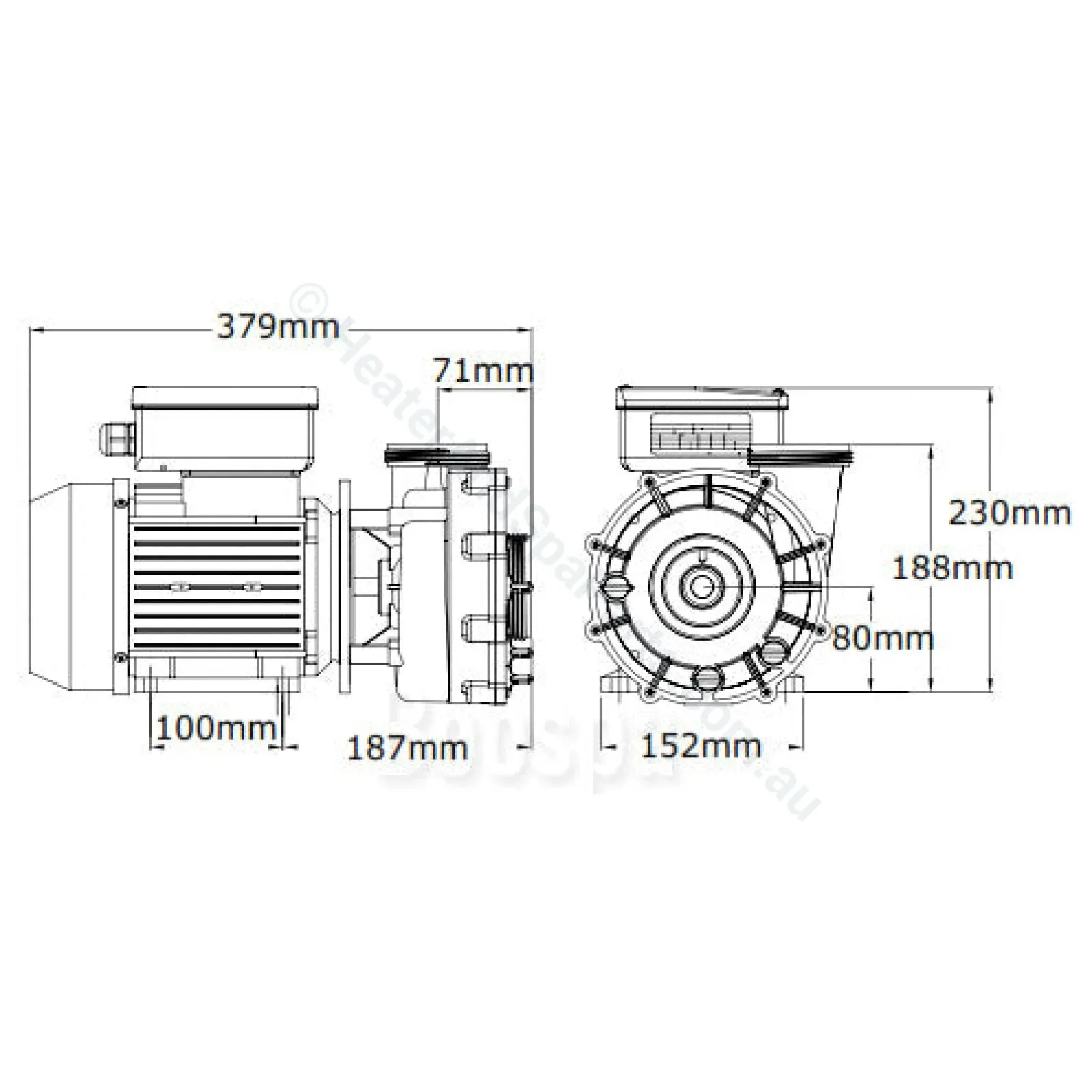 Aquaflo XP2e Spa Jet Booster Pumps - 3HP (labelled 4.2HP)