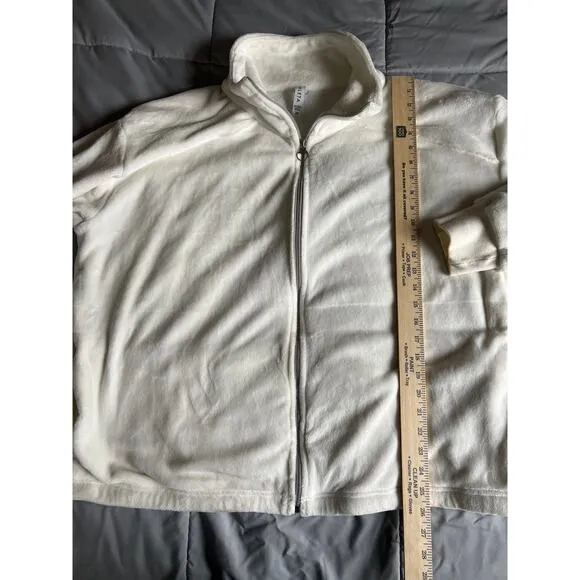 Athleta Cream Recover Cozy Karma Full Zip size 2XL