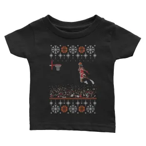 Baby-Size "1988 Jordan Dunk Contest Ugly Sweater" Unisex Infant Short-Sleeve Tee