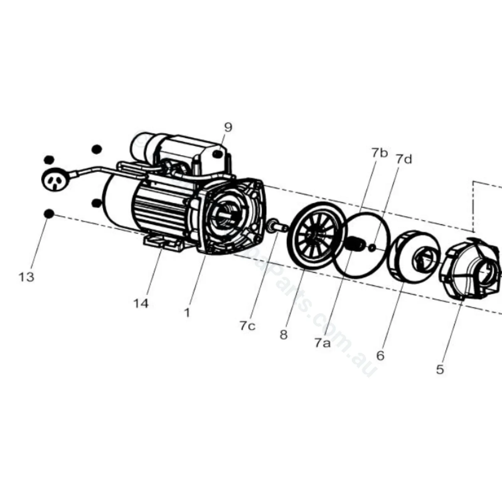 Balboa Onga Spa Bath Pump Mechanical Seal Kit - 23xx - 200 Series Pumps