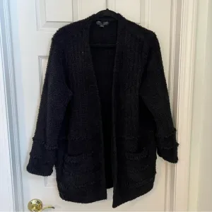Barefoot dreams cozy cardigan sweater black size large