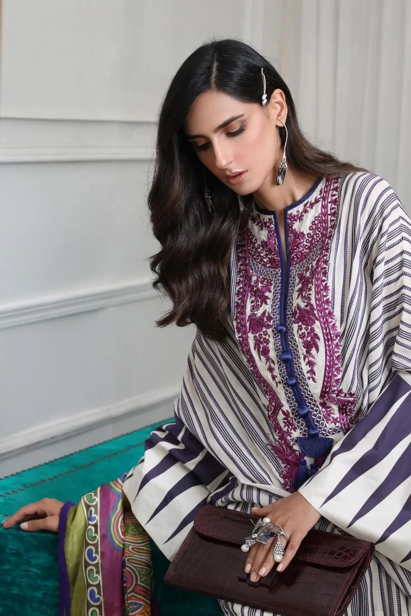 Beautiful designer woven outfit for casual wear in off-white color # P2384