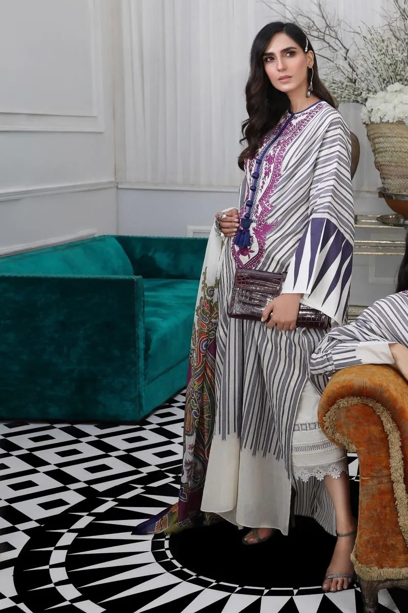 Beautiful designer woven outfit for casual wear in off-white color # P2384