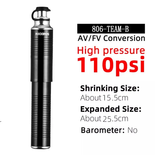 Bicycle Pump 130PSI  Air Pump Aluminum Alloy Portable Drop-proof Bike Ultralight Hand Pump MTB Mountain Bike Pump
