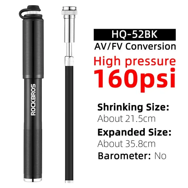 Bicycle Pump 130PSI  Air Pump Aluminum Alloy Portable Drop-proof Bike Ultralight Hand Pump MTB Mountain Bike Pump