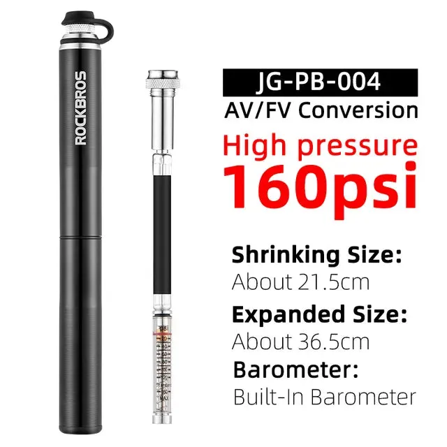 Bicycle Pump 130PSI  Air Pump Aluminum Alloy Portable Drop-proof Bike Ultralight Hand Pump MTB Mountain Bike Pump