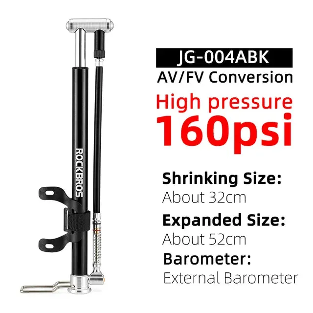 Bicycle Pump 130PSI  Air Pump Aluminum Alloy Portable Drop-proof Bike Ultralight Hand Pump MTB Mountain Bike Pump