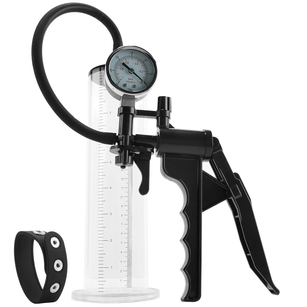 Blush Performance VX8 Premium Penis Pump System with Silicone Cock Strap Clear | Penis Enlarger