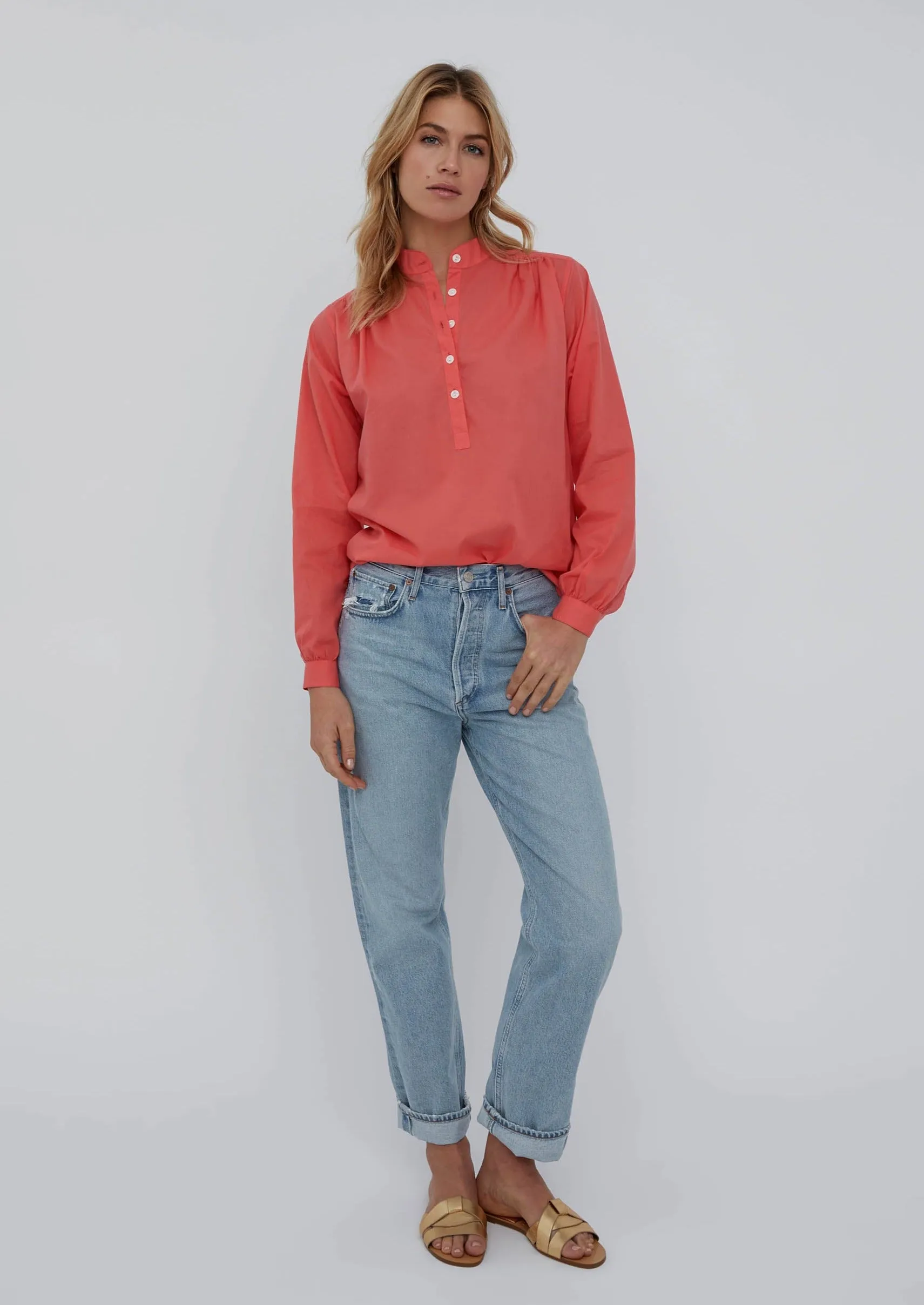 BOHO SHIRT: CORAL QUEEN