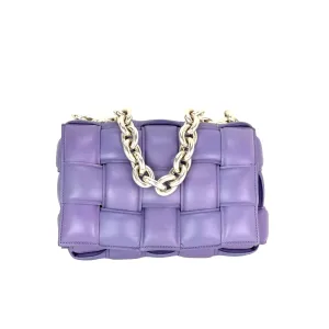 Bottega Veneta Padded Chain Cassette Purple Hand Shoulder Bag