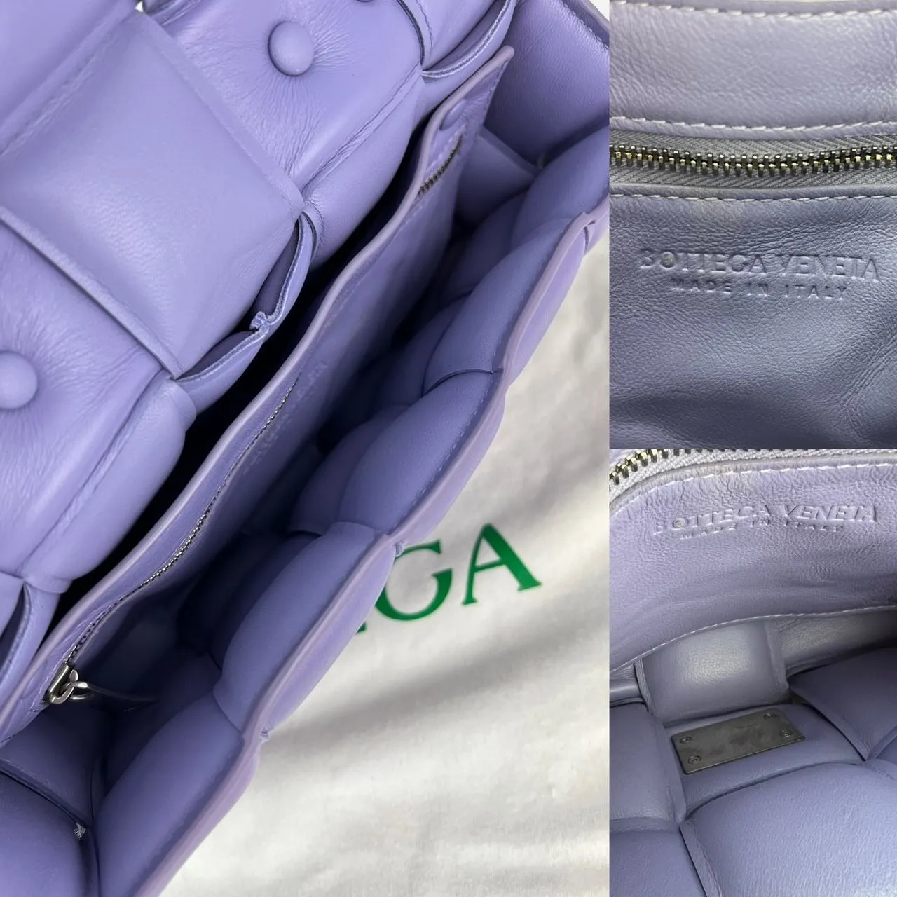 Bottega Veneta Padded Chain Cassette Purple Hand Shoulder Bag