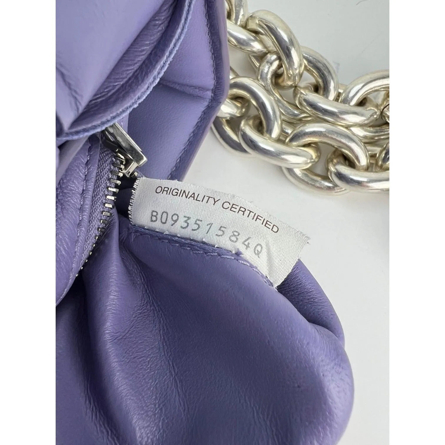 Bottega Veneta Padded Chain Cassette Purple Hand Shoulder Bag