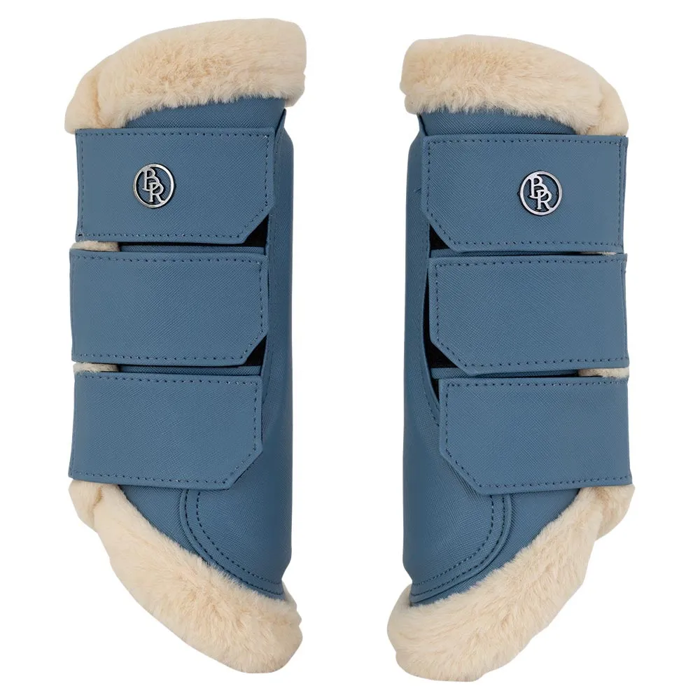 BR Eileen faux fur mesh Captain's blue boots