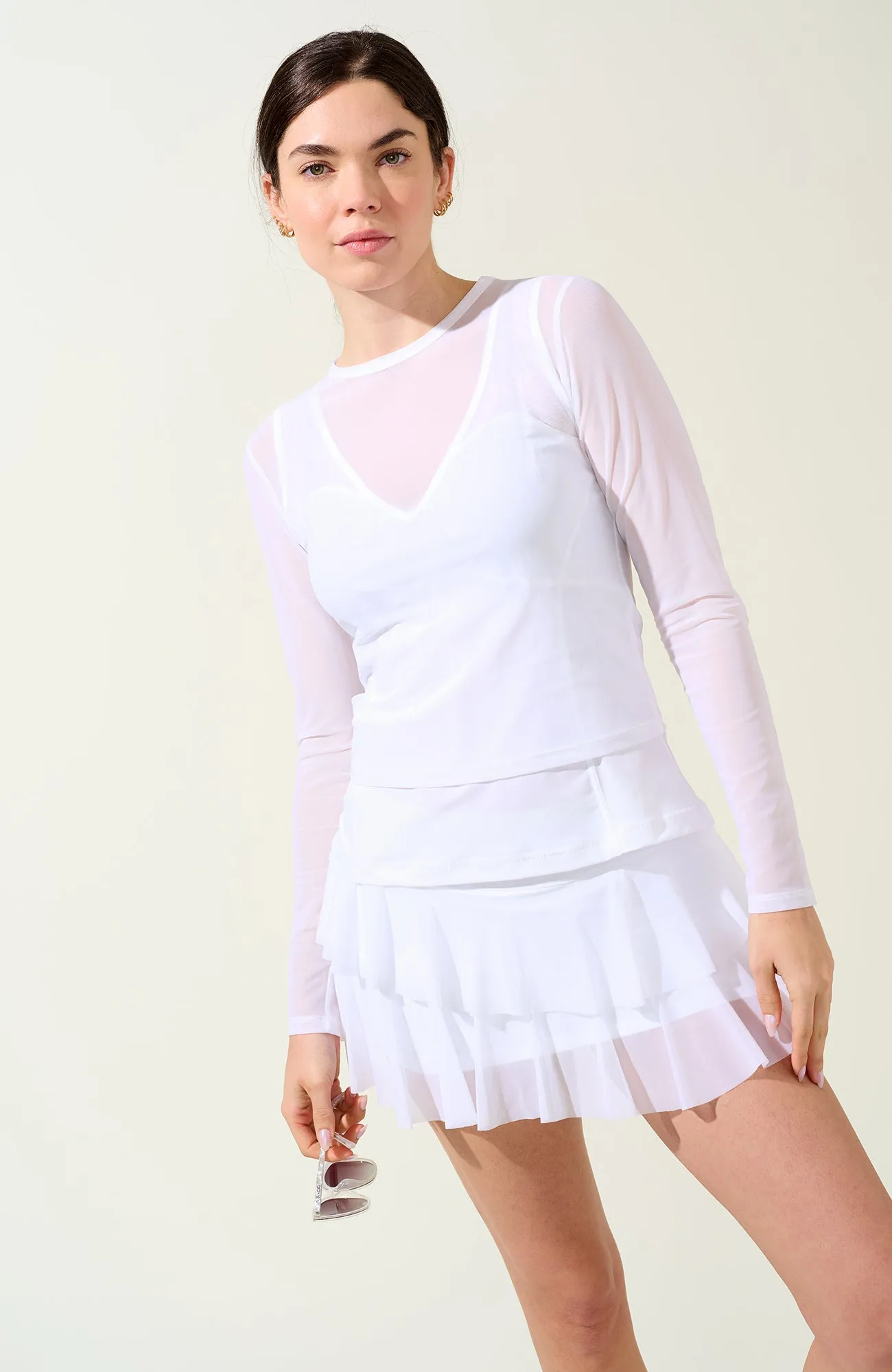 Breezy Mesh Top White