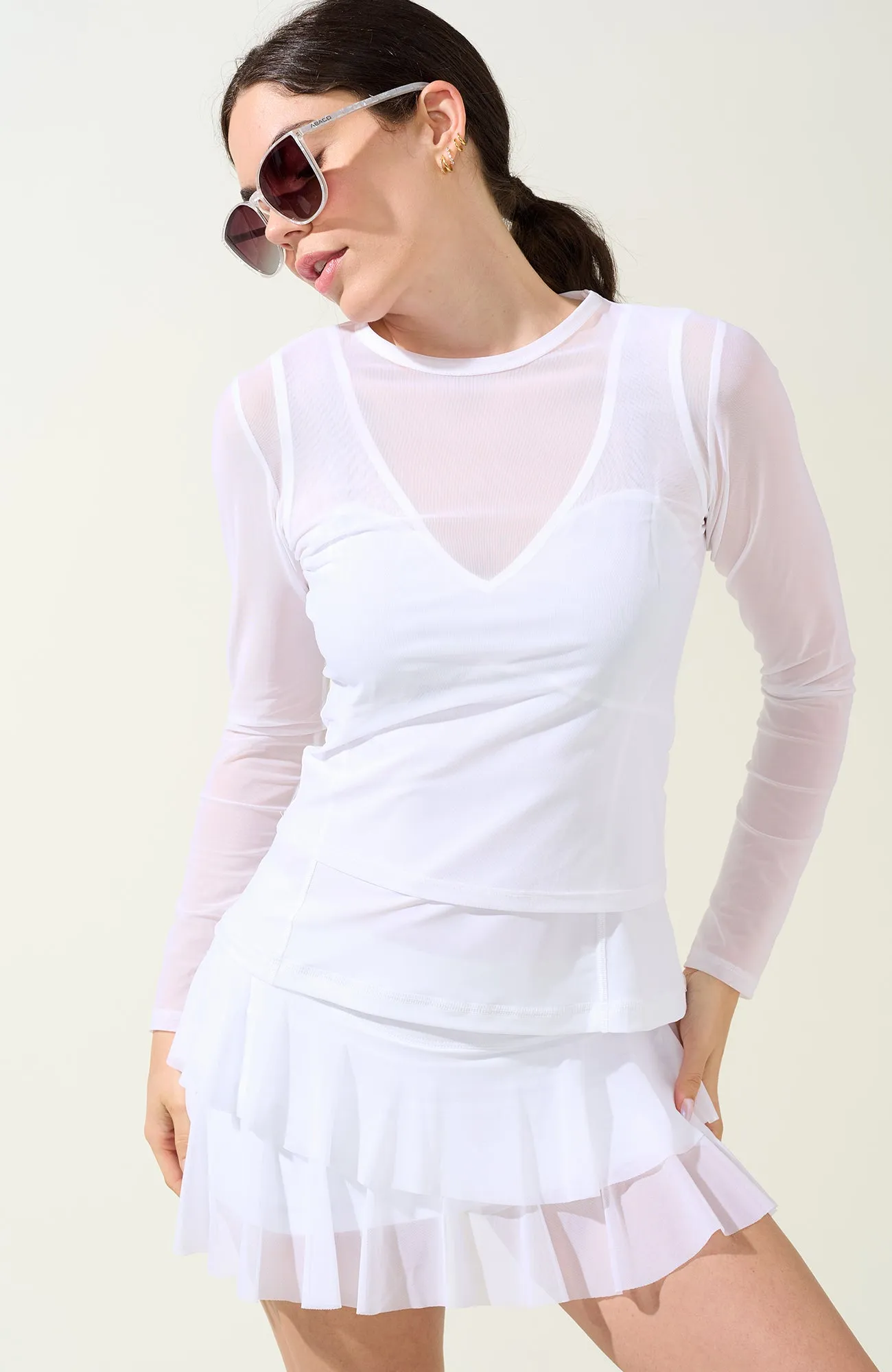 Breezy Mesh Top White