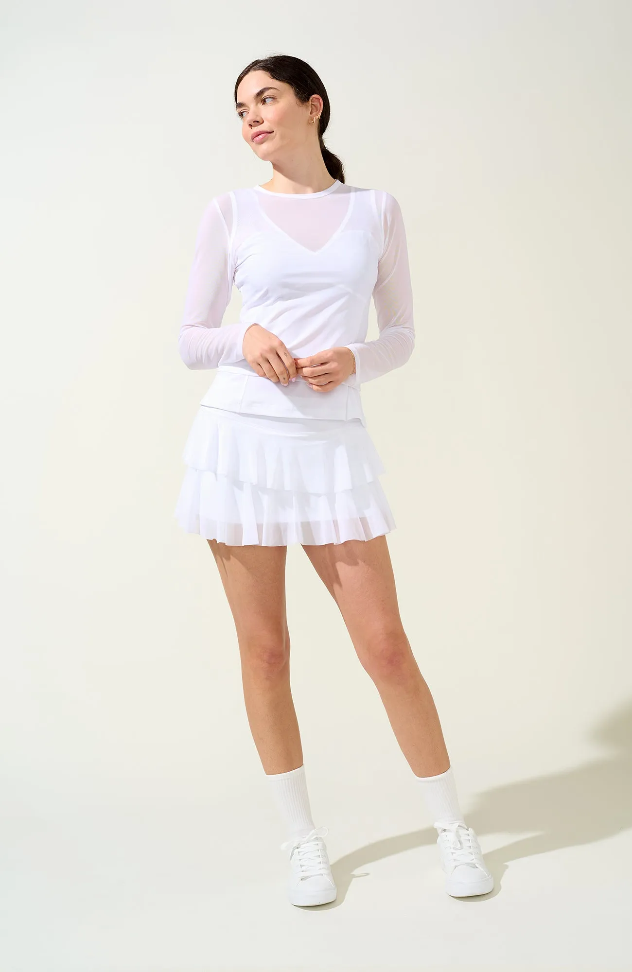 Breezy Mesh Top White