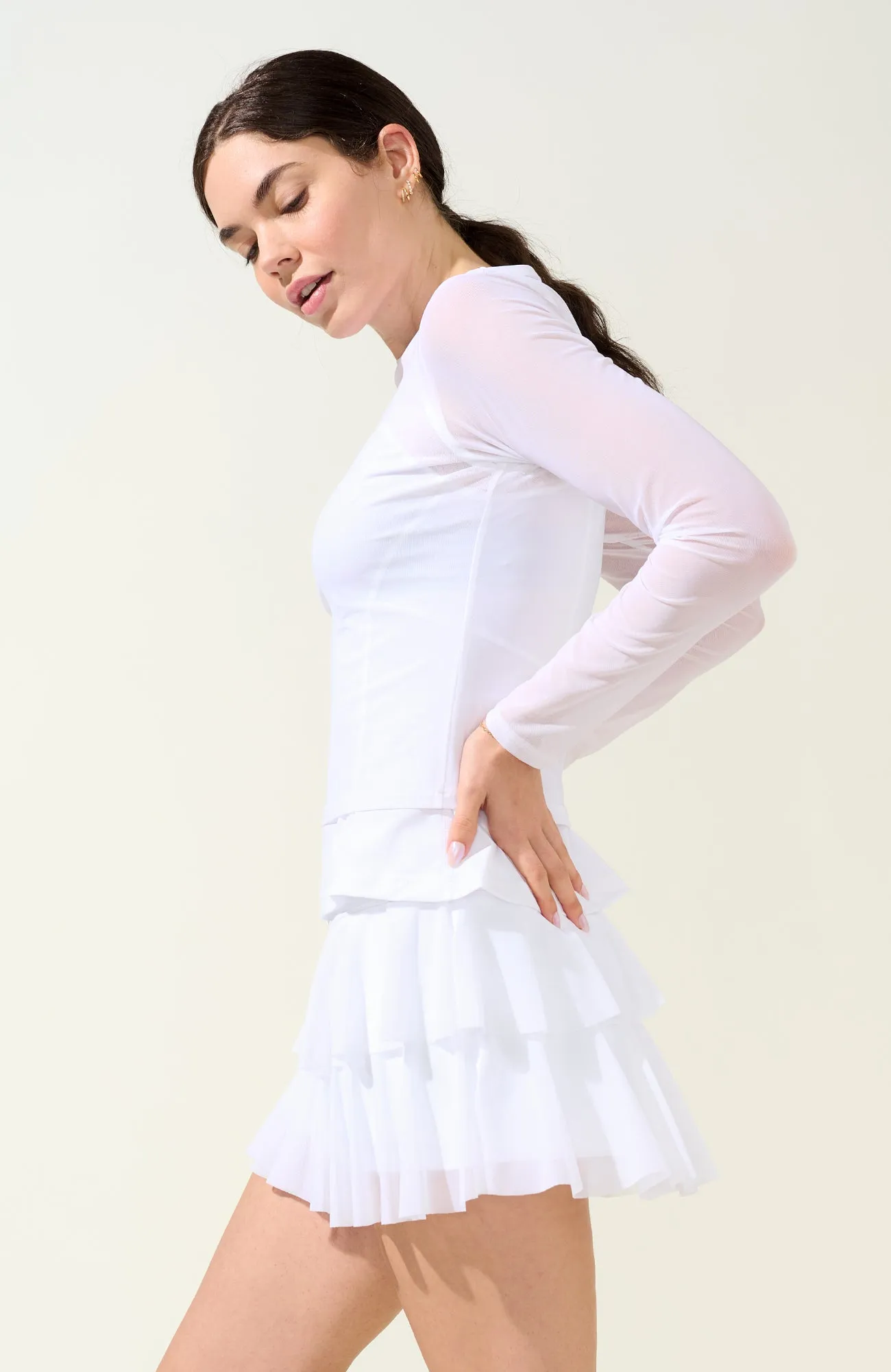 Breezy Mesh Top White