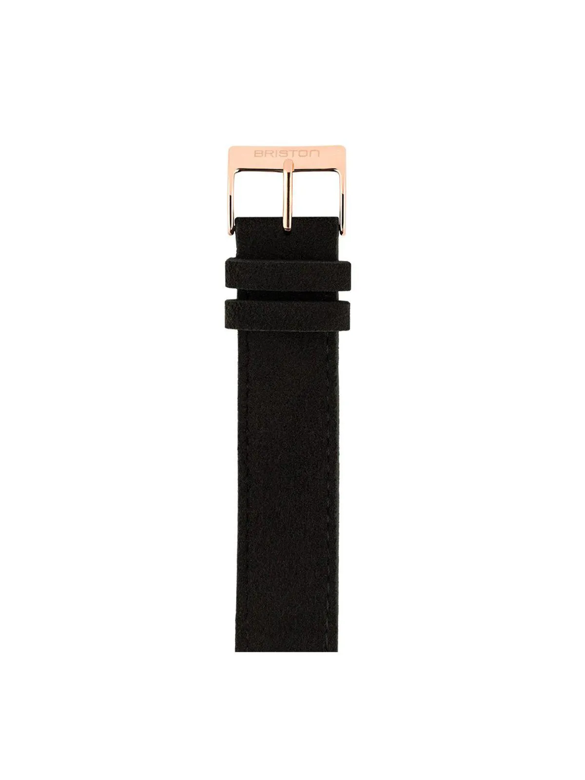 Briston Suede Strap Black Rose Gold 18mm