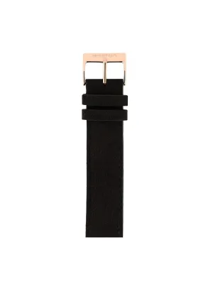 Briston Suede Strap Black Rose Gold 18mm