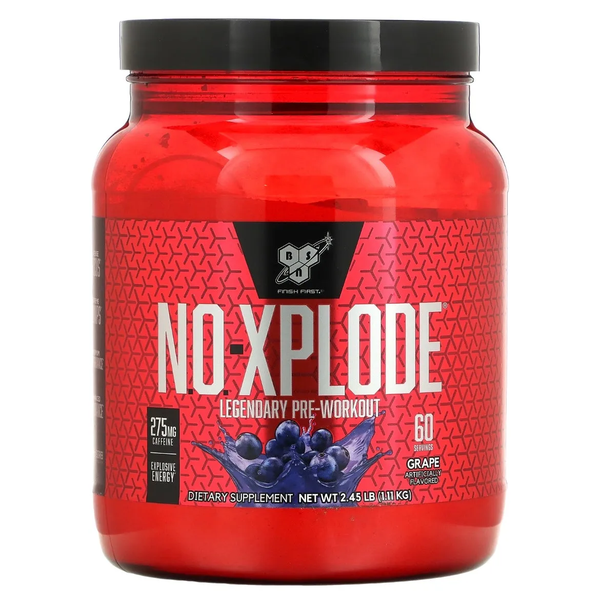 BSN, N.O.-Xplode Legendary Pre-Workout 1.22 lb (555 g) Grape Exp 3 July 2026