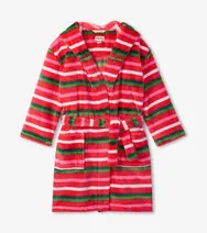 Candy Cane Stripes Fleece Robe