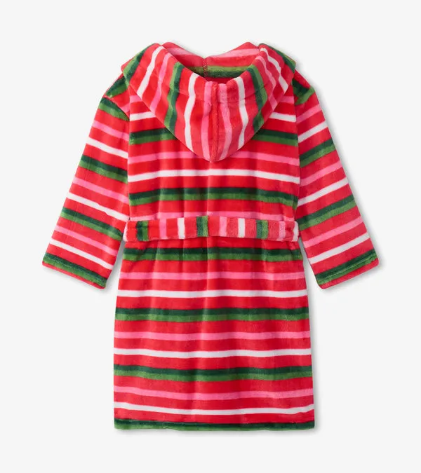 Candy Cane Stripes Fleece Robe