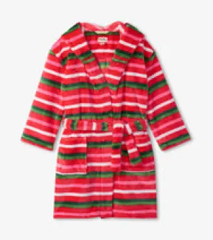 Candy Cane Stripes Fleece Robe